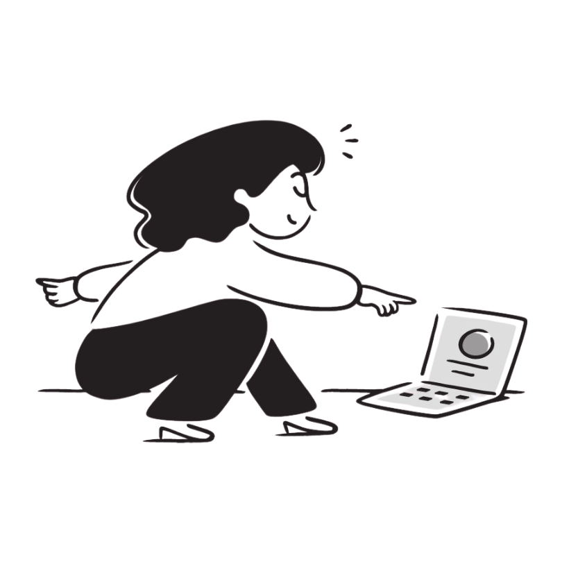 SNSマーケティングをするイラスト